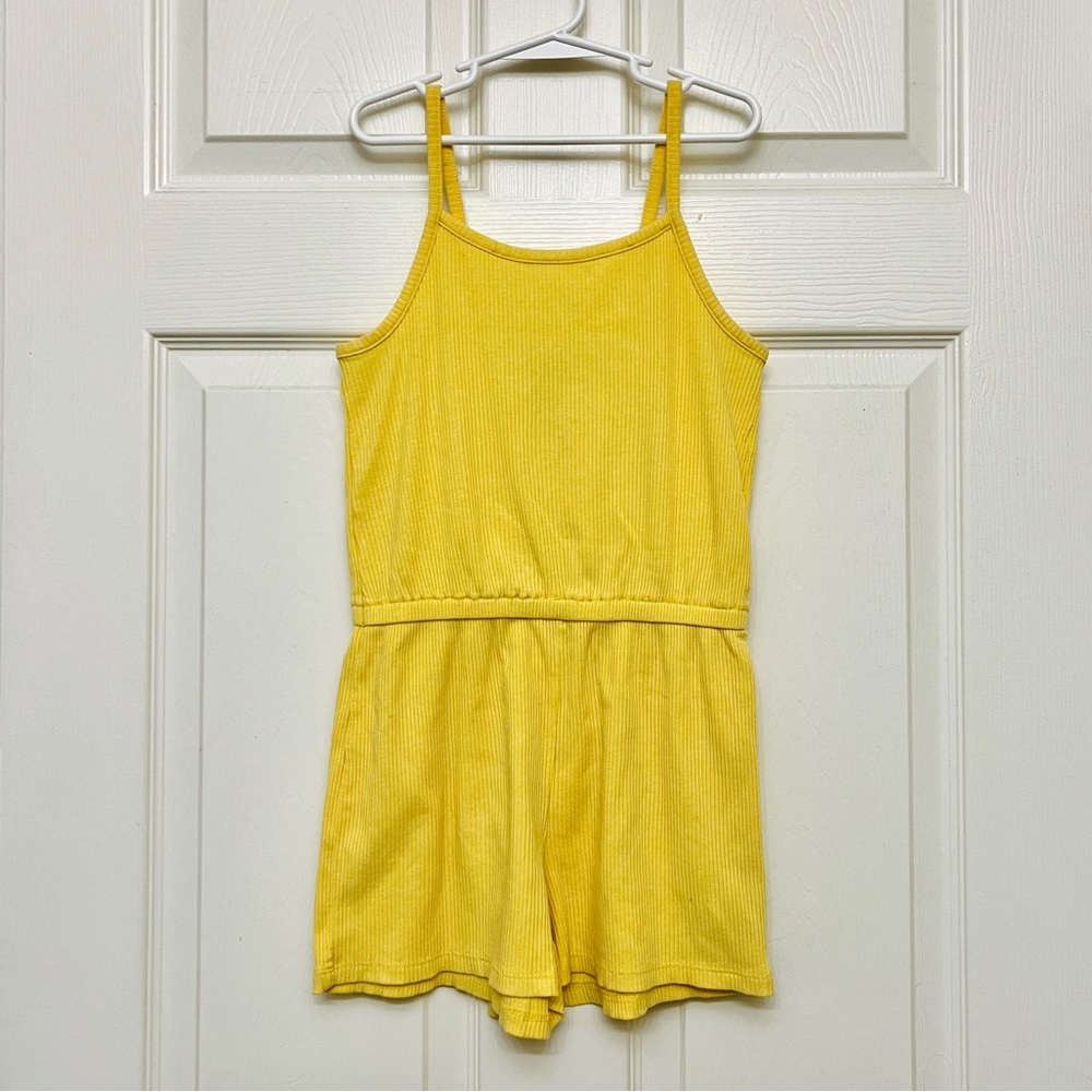 Girls Old Navy Yellow Ribbed Romper Size 8 Medium